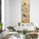 Fossil Fish Diptych 3778ab