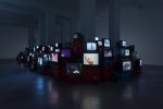 Douglas Gordon Pretty much every film and video work from about 1992 until now. 1999 82 video works on 101 TV monitors, video players, beer crates Installation 200 x 1530 x 620 cm / 78 3/4 x 602 3/8 x 244 1/8 in