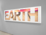 Lightbox sculpture by Doug Aitken, Earth 2015 Aluminum lightbox, LED lights, UV-cured pigment ink on acrylic 91.5 x 326.5 x 12.5 cm / 36 x 128 1/2 x 5 in Edition of 4 + 2 AP