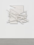 Wall relief by Wyatt Kahn Untitled 2021 Linen on linen on panel 113 x 132 x 16.5 cm / 44 1/2 x 52 x 6 1/2 in