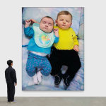 Double Cherub

2025

UV print on canvas; framed

Unique

Image 329.5 x 246.5 cm / 129 5/8 x 97 in

Frame 332 x 249 cm / 130 3/4 x 98 1/8 in

&amp;copy; Steven Shearer