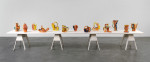 Group of sculptures by Andrew Lord on table