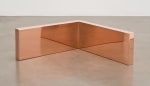 Walead Beshty Copper Surrogate (60&quot; x 120&quot; 48 ounce C11000 Copper Alloy, 90° Bend, 120&quot; Bisection/Section 10: June 1-8/August 30, 2016, Zurich, Switzerland; January 28/February 4, 2019, Geneva, Switzerland) 2016– Polished copper 29 x 76 x 76 cm / 11 1/2 x 30 x 30 in