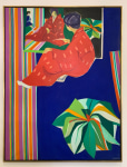 Toshiko with Plant, 1968

acrylic on canvas

66&amp;quot; x 50&amp;quot;