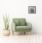 Mockup of the art hanging on a wall