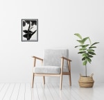 Mockup of the art hanging on a wall