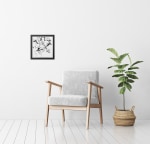 Mockup of the art hanging on a wall