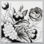 pen on paper floral drawing