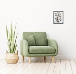 Mockup of art hanging on a wall