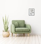 Mockup of the art hanging on a wall