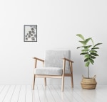 Mockup of art hanging on a wall