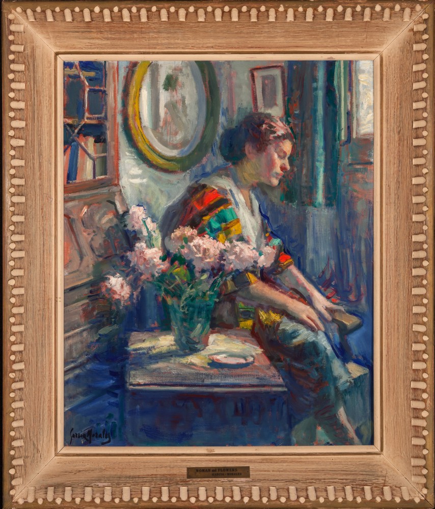 Morales  Interior - Woman &amp; Flowers