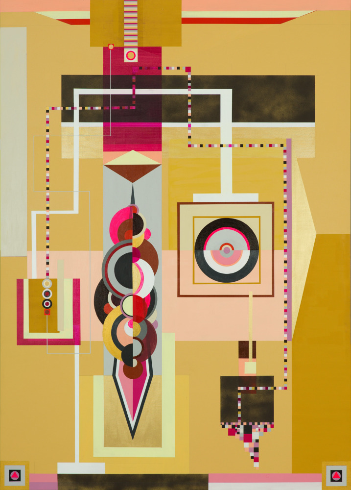 Dannielle Tegeder Metallic Gold Time Stages of Pink Salmon Flowing System, 2021