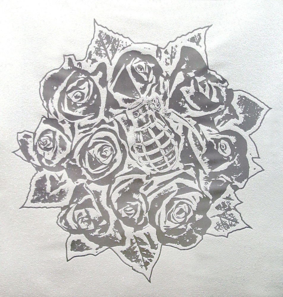 Rubem Robierb (1976), Rose Bouquet (White on Silver),  2016