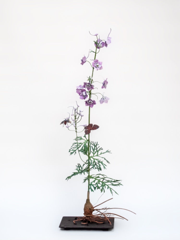 Carmen Almon, Lavender Larkspur with Orange Satyr,&nbsp;2021