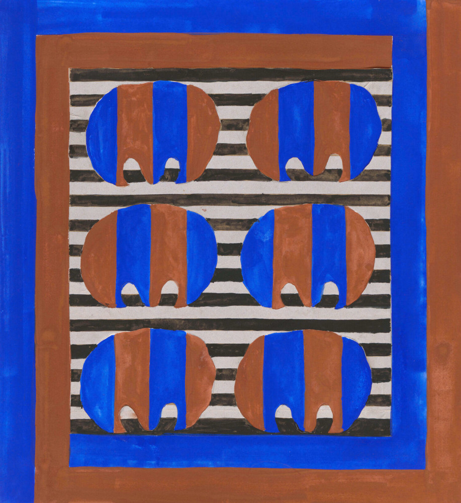 Wayne Pate, Paris Elemental: Polychromy in Cobalt, Burnt Siena, Black and White, 2020