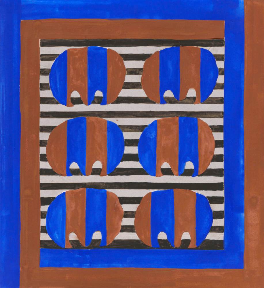 Wayne Pate Paris Elemental: Polychromy in Cobalt, Burnt Siena, Black and White, 2020