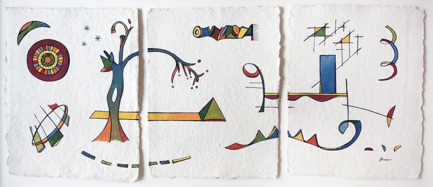 Ken Nahan Distant Worlds (triptych), 2010