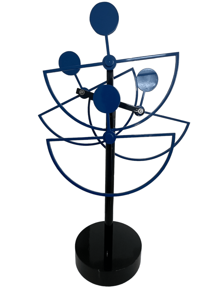 John Poch&eacute;, Half Circles in Blue, 2022