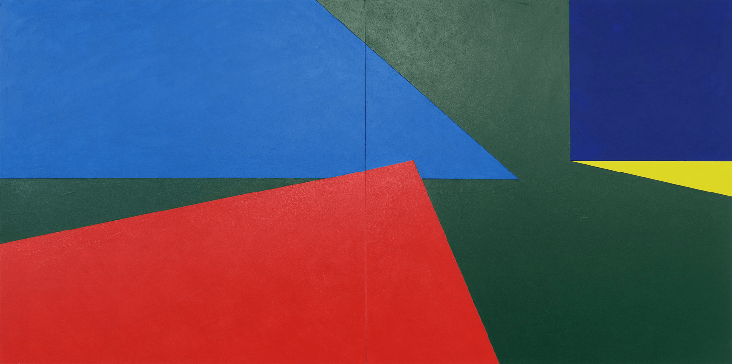 Martha Hughes, Scene 221 - Terrace and Pool (diptych), 2016