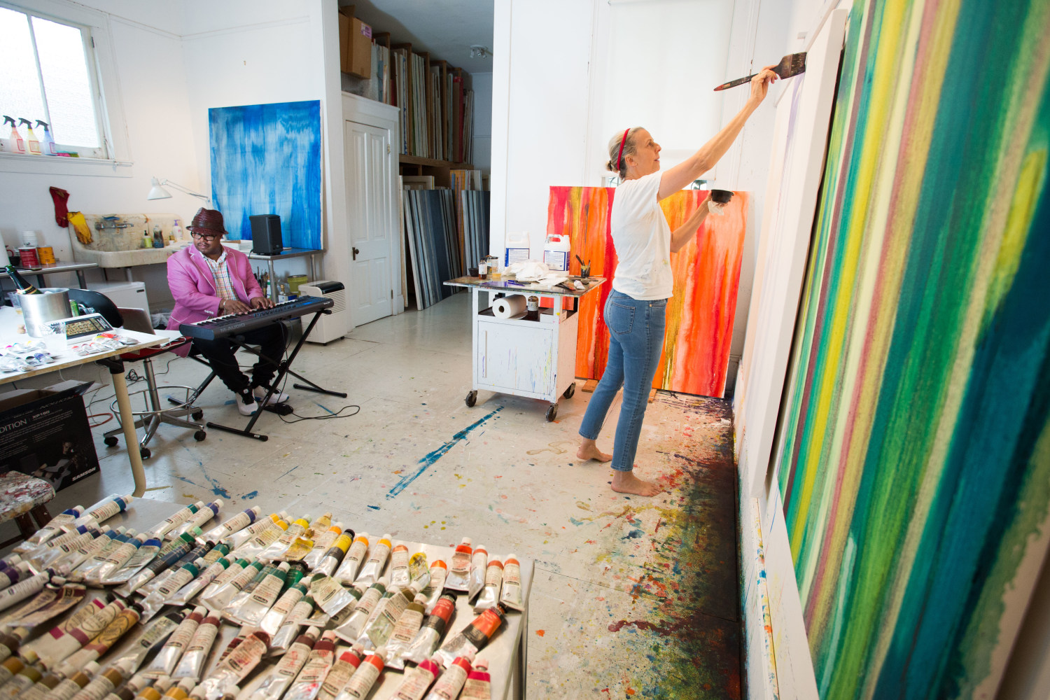 Anastasia Pelias and Nicholas Payton in the Studio, Photo Credit: Zack Smith Photography