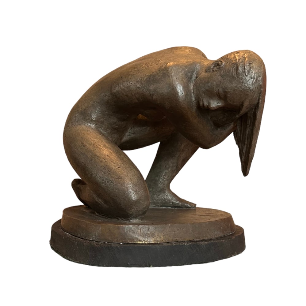 Enrique Alférez Kneeling Bather Washing Hair, 20th Century