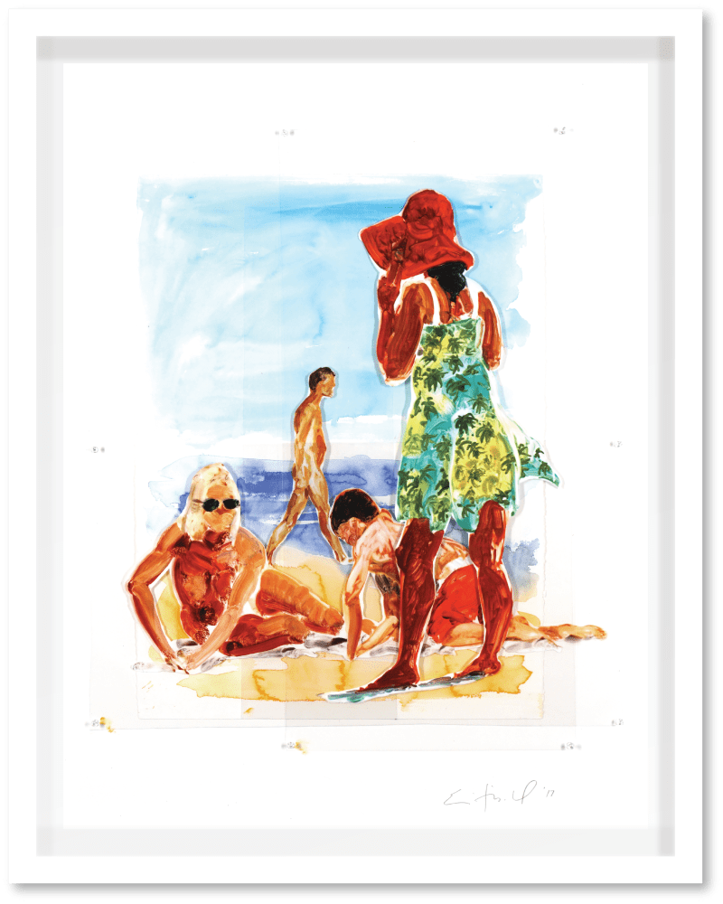 Eric Fischl, Untitled (2 Women and Boy), 2017