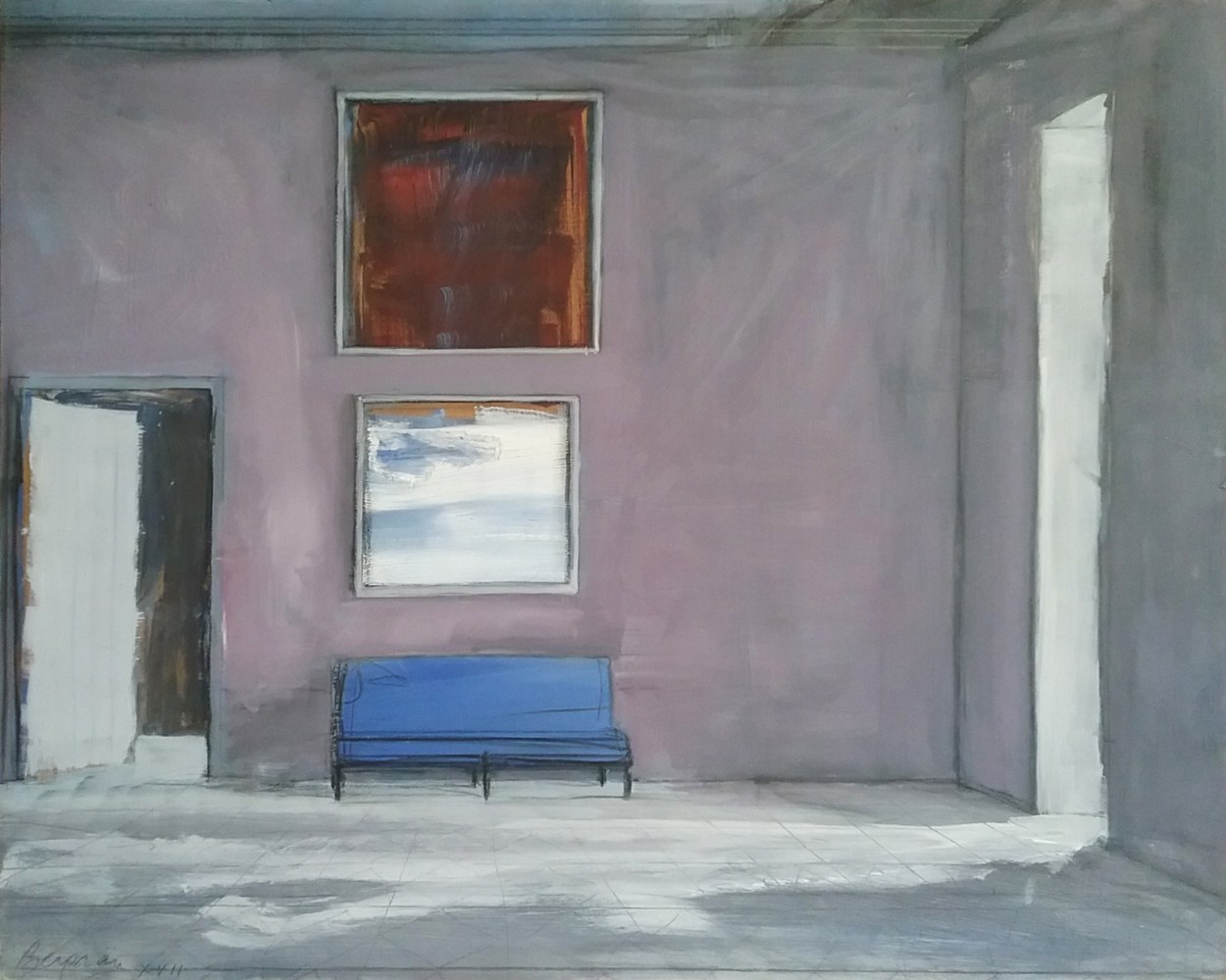 Pierre Bergian, The Blue Bench, 2017