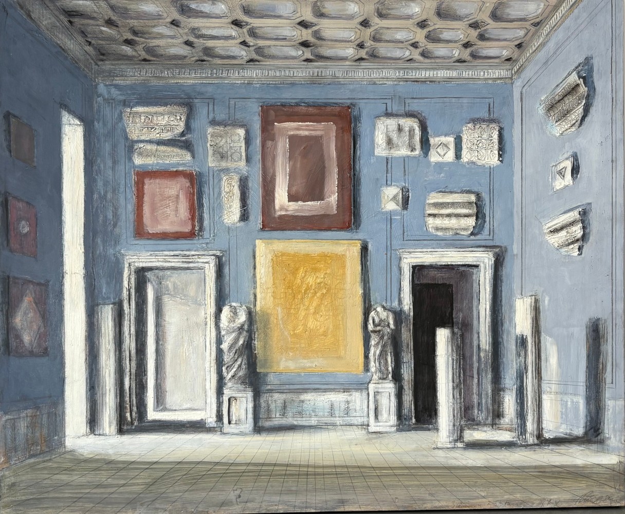 Pierre Bergian, Three Columns and Three Statues, 2025