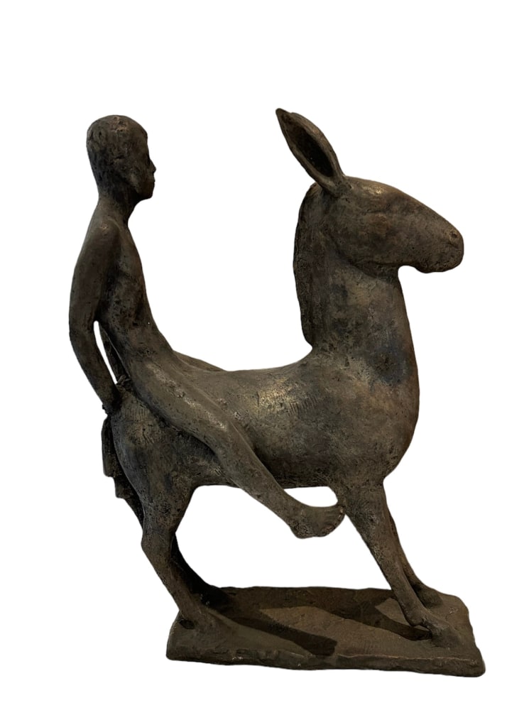 Enrique Alférez Boy Riding Burro #2, 1900s