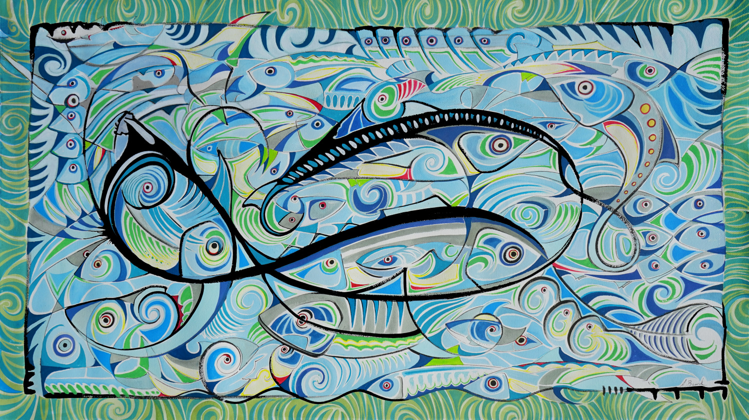 Alex Beard, Basils Bar Mustique Reef Fish, 2024