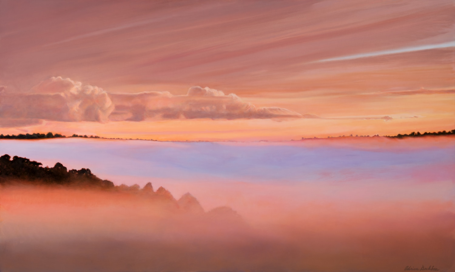 Adrian Deckbar  Coudscape, 2021  Oil on canvas  36 x 48 inches