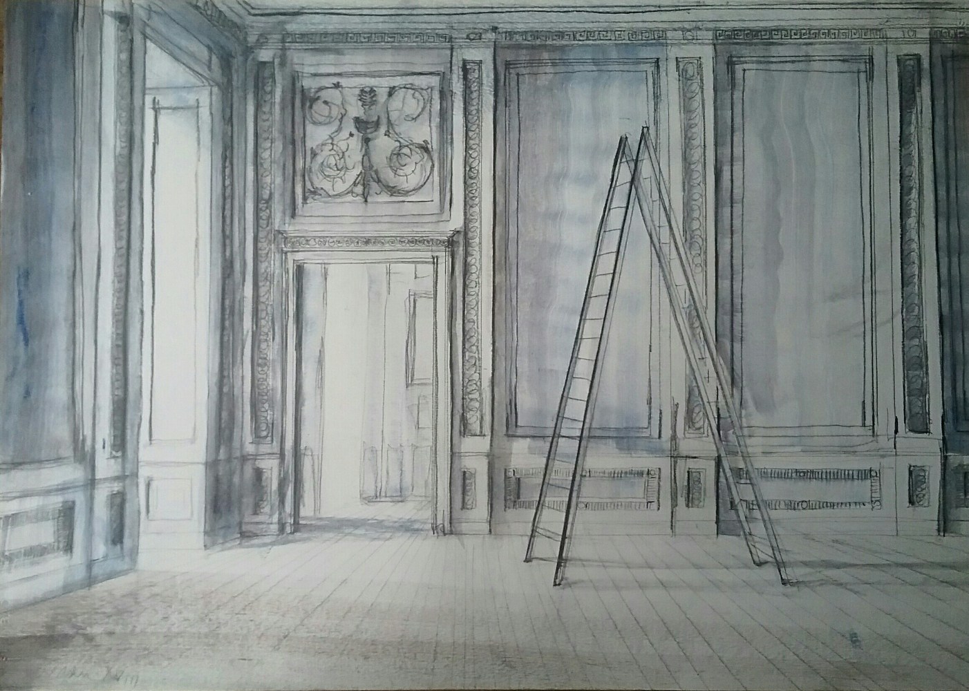 Pierre Bergian, Ladder in the Museum, 2018