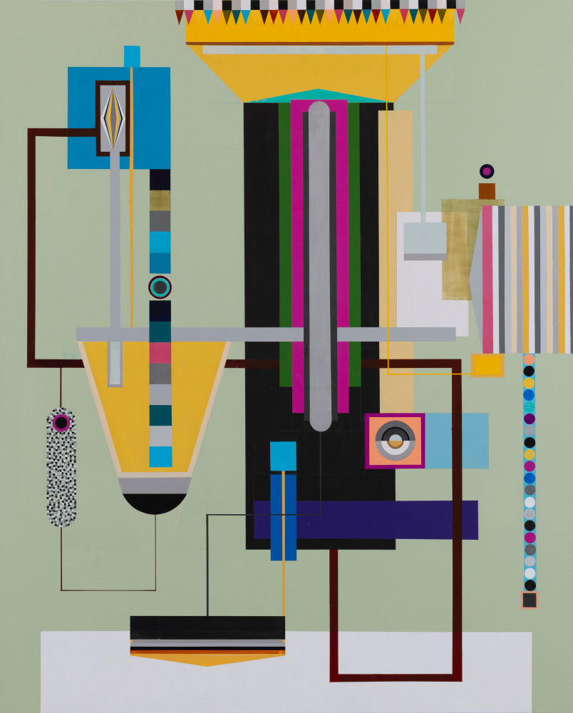 Dannielle Tegeder, Light Emerald System with Circle Worlds, 2021