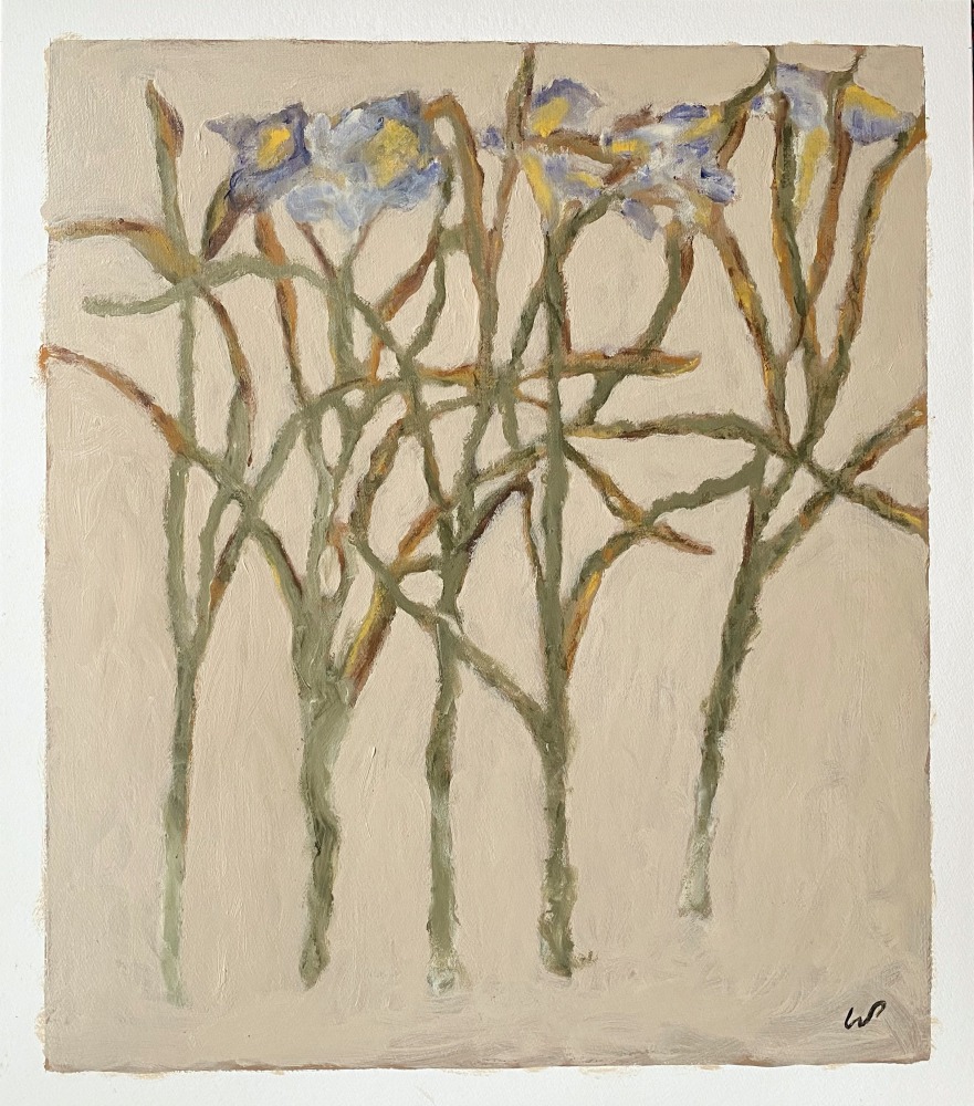 Wayne Pate, Five Irises in Decay, 2022