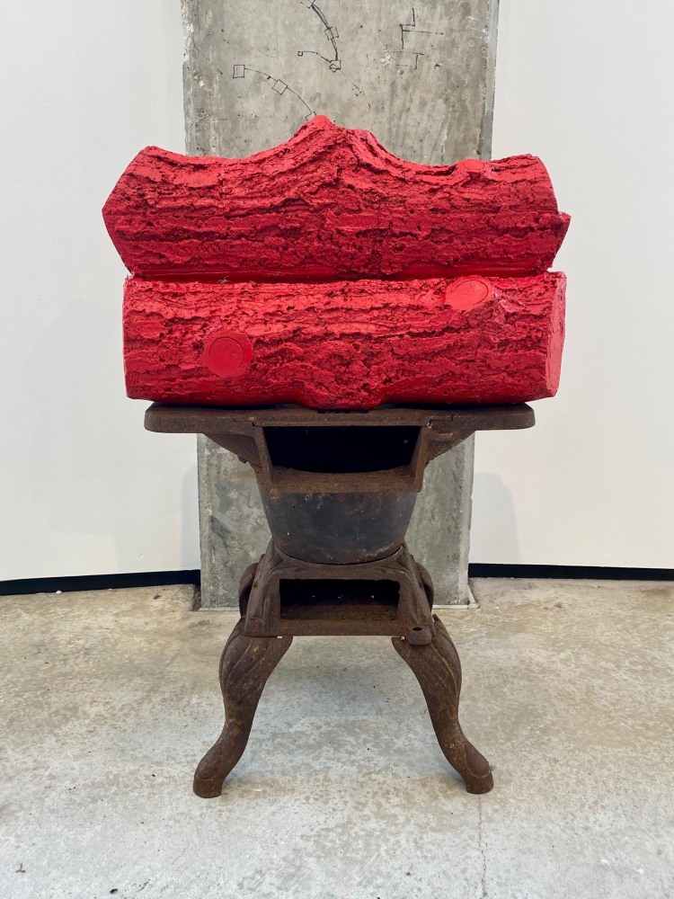 Robert Tannen, Wood Burning Furnace with Logs, 2020