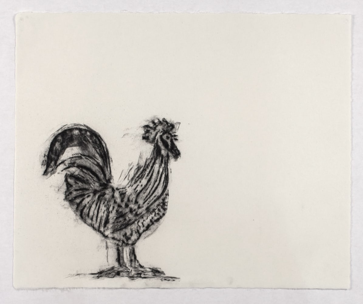 Joe Nanashe, To Get to the Other Side I, 2018, charcoal on paper,  17h x 20w in.