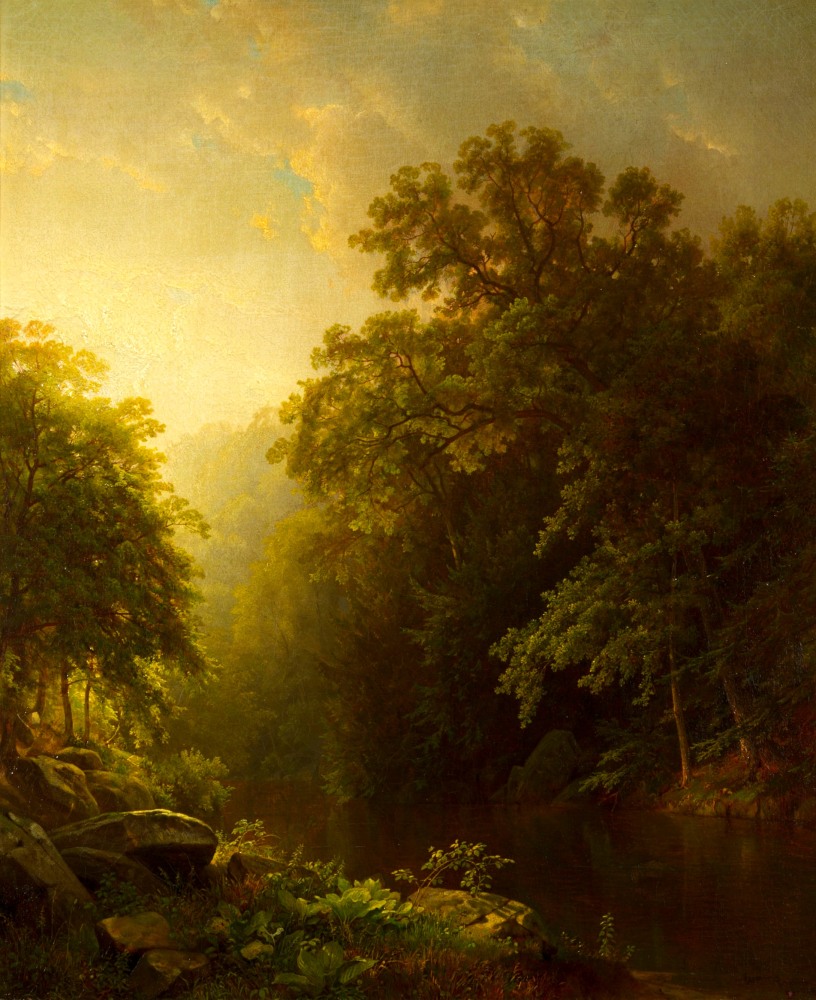 William Trost Richards - On The Wissahickon - Indian Summer