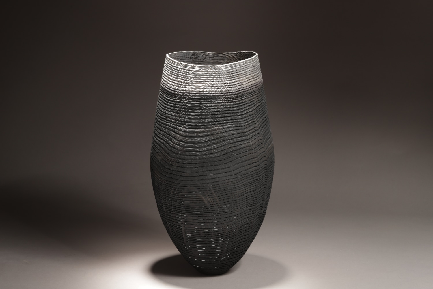 Pascal Oudet, Black Grey Vase Sculpture #1026