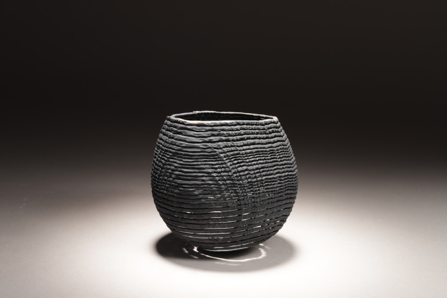 Pascal Oudet, Small Black Grey Bowl Sculpture #1079