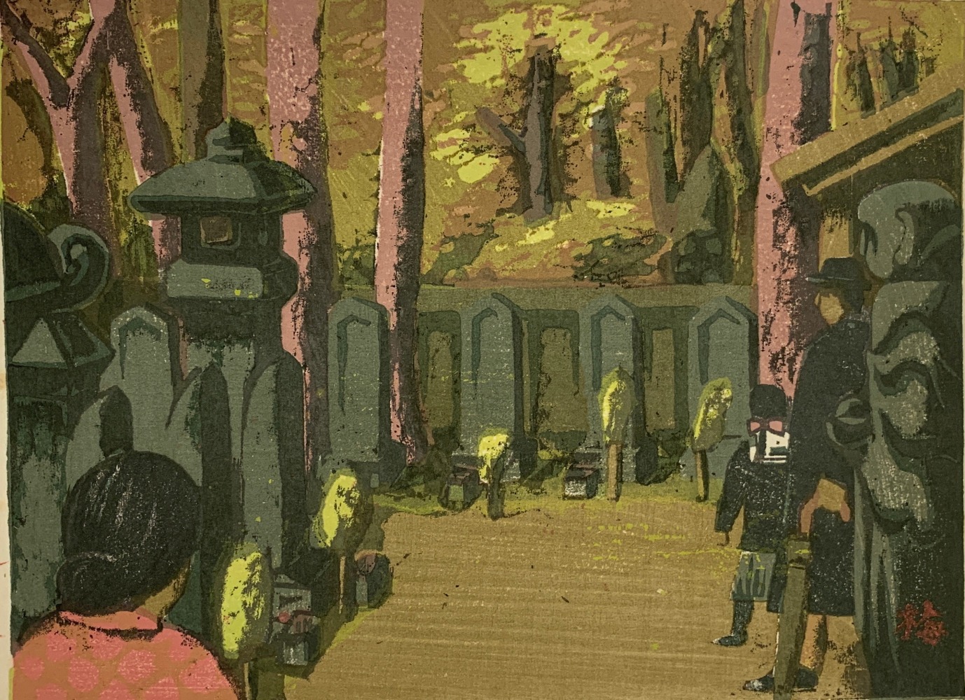 japanese woodblock print, woodblock print, Azechi