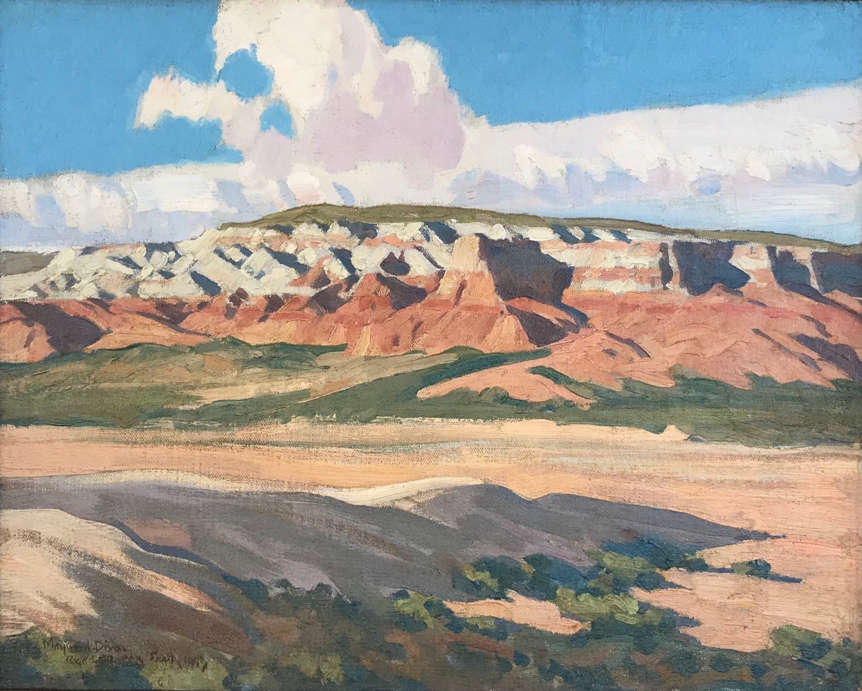 Maynard Dixon, Butte at Red Lake, Red Lake Arizona, oil painting, historical art, fine art