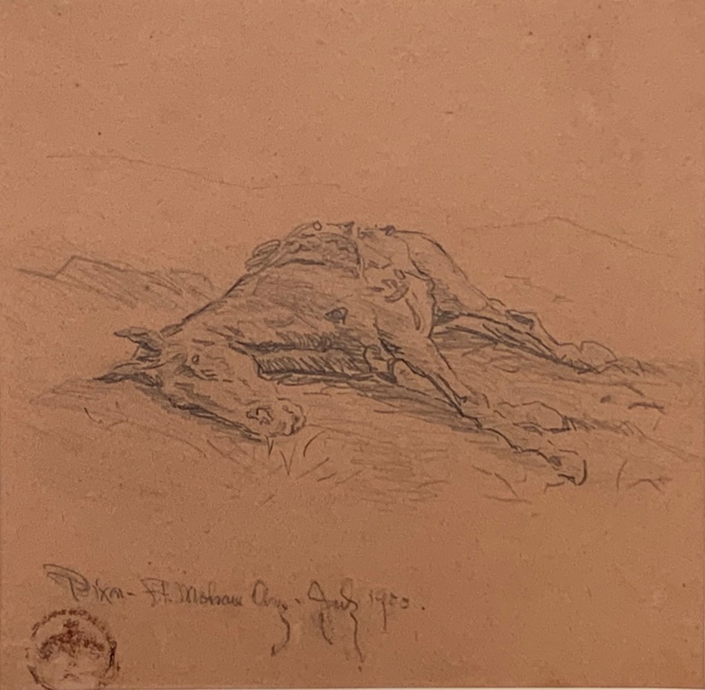 Maynard Dixon, pencil drawing, american west