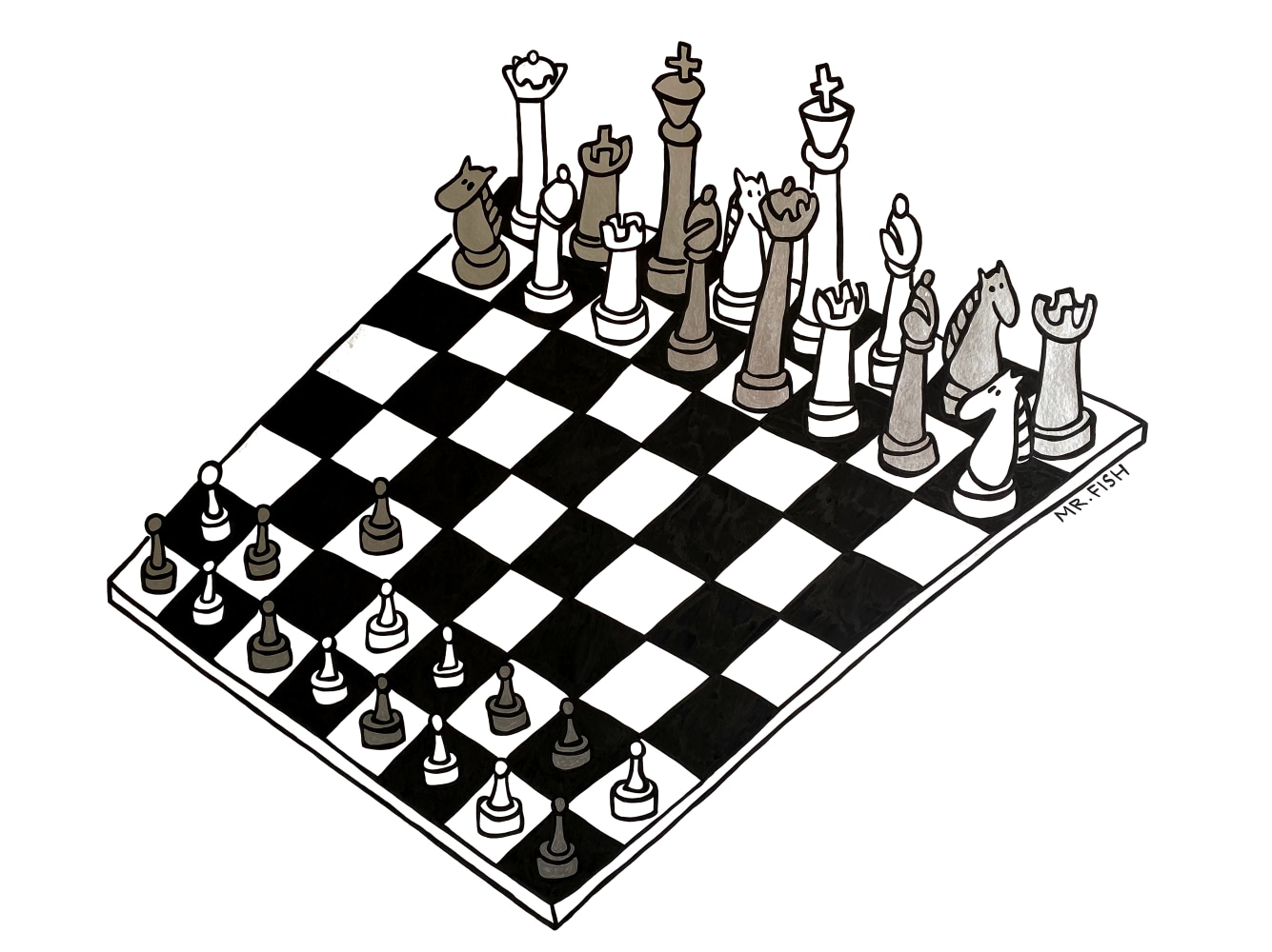 Нарисовать шахматы