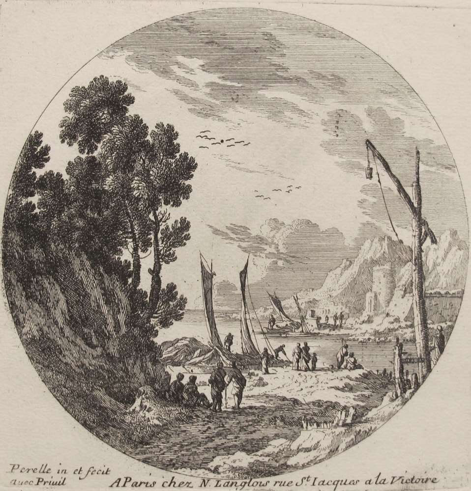 Figures in a Landscape  Etching