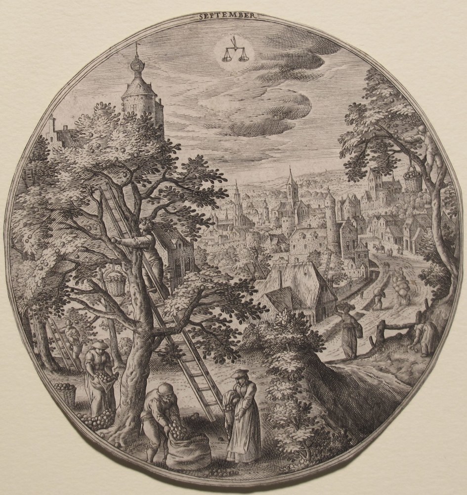 September  Engraving and etching by A. Collaert