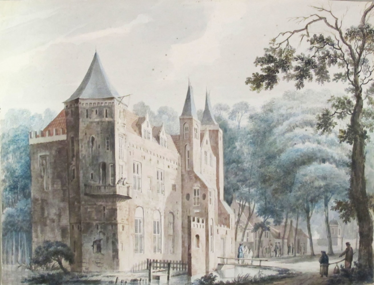 Landscape with Castle, 1779  Watercolor