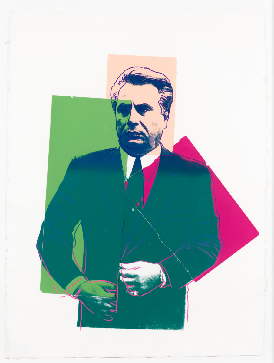 Andy Warhol, John Gotti, 1986, collage, screenprint