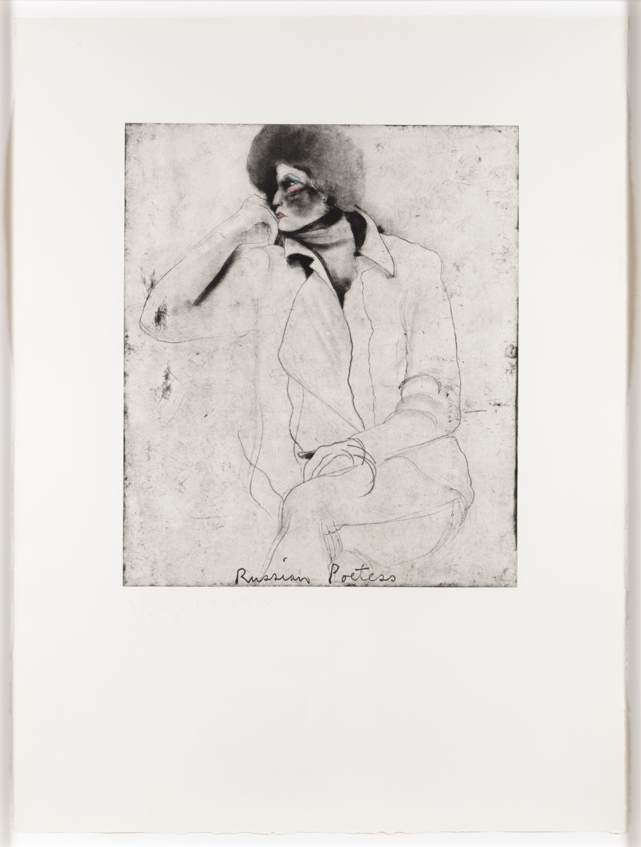 Jim Dine, Russian Poetess, Etching