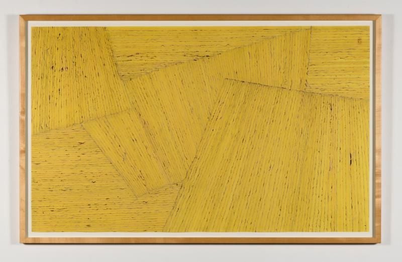 Minjung Kim, Tensione, 2005, rice paper, burned and collaged